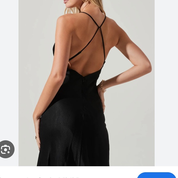 Satin Midi Dress - Picture 2 of 5